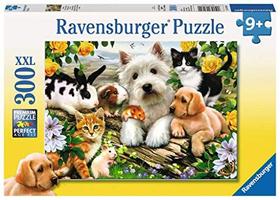 Ravensburger Happy Animal Buddies - 300 Peças Quebra-Cabeça Para Crianças - Cada Peça é Única, Peças Se encaixam perfeitamente