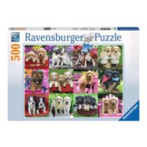 Ravensburger Puppy Pals 500 Peça Quebra-Cabeça para Adultos Cada Peça é Única, Tecnologia Softclick Significa que as peças se encaixam perfeitamente, brancas