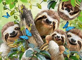 Ravensburger Sloth Selfie 500 Peça Quebra-Cabeça para Adultos - 14790 - Cada peça é única, tecnologia softclick significa que as peças se encaixam perfeitamente