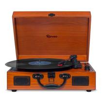 Raveo Vitrola com USB e Bluetooth Sonetto Wood 10W Marrom