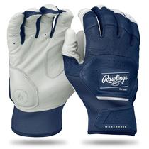 Rawlings Luvas de Batida de Beisebol Adulto Workhorse Branco/Marinho G