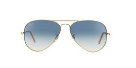 Ray-Ban Aviador RB3025L 001/3F Arista Ouro Lente Azul Degradê Tam 62