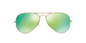 Ray-Ban Aviador RB3025L 112/19 Ouro Fosco Lente Espelhada Verde Tam 62