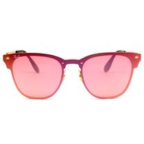 Ray Ban Blaze Clubmaster RB3576-N - Dourado/Rose Semi-Espelhado 043/E4 47mm - Óculos de Sol