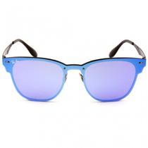 Ray Ban Blaze Clubmaster RB3576-N - Preto/Azul Espelhado 153/7V 47mm - Óculos de Sol