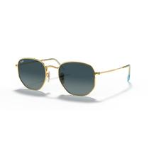 Ray-Ban Hexagonal RB3548 001 3F: Óculos de Sol Unissex Dourado Lente Degradê