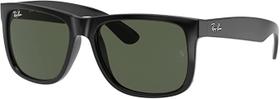 Ray-Ban JUSTIN RB4165L 622/71 Preto Lente Verde Tam 57