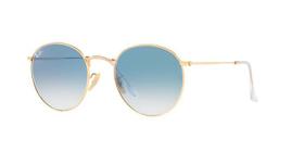 Ray-Ban RB3447N 001/3F Ouro Lente Azul Degradê Tam 53