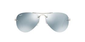 Ray-Ban RB3449 003/30 Prata Lente Espelhada Verde Prata Tam 59