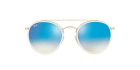 Ray-Ban RB3647N 001/4O Ouro Lente Espelhada Marrom Degradê Azul Tam 51