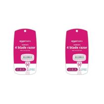 Razor Amazon Basics 4 Blade para mulheres com 1 alça e 2 cartuchos