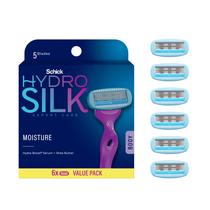 Razor Blade reabastece Schick Hydro Silk Moisture 6 unidades para mulheres