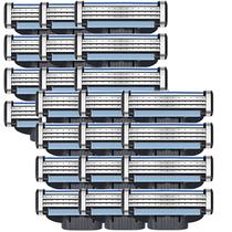 Razor Blades Gbbazu Mach3 para homens 24 recargas Razor Blades Gbbazu Mach3 para homens 24 recargas