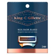 Razor Blades King C. Gillette Neck Shaving Masculino, pacote com 3