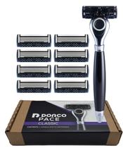 Razor DORCO Pace Classic Seven Blade com cabeça giratória, pacote com 9