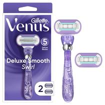 Razor Gillette Venus Deluxe Smooth Swirl com recargas de 2 lâminas