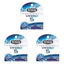 Razor Refills Schick Hydro 5 Sense Hydrate para homens, pacote 4x3