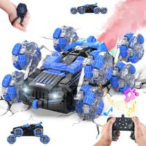 RC Car BEZGAR 8WD Gesture Sensing Stunt com spray para crianças de 8 a 13 anos