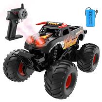 RC Monster Truck Eallpha Amphibious 4WD com spray de névoa e luzes