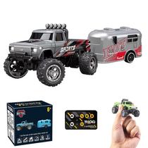 RC Monster Truck Mini com reboque recarregável em escala 1:64 RC Monster Truck Mini com reboque recarregável em escala 1:64