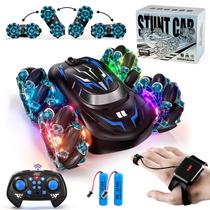 RC Stunt Car TOPMVP com sensor de gestos 4WD de 2,4 GHz com luzes azuis