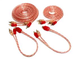 RCA Som Automotivo Cristal Cabo 5 Metro 1 de 1,5M e 2 Y 2M1F