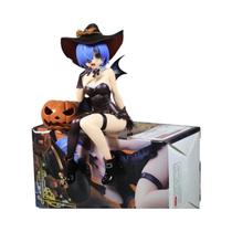 Re: Zero Rem Halloween Magic Night Enchantress 18cm Anime Figura Estátua Decoração de mesa Presente