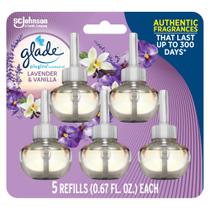 Reabastecimento Glade Plugins Lavanda e Baunilha - 100ml x 5 Unidades