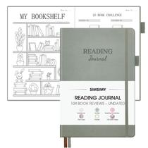 Reading Journal SIMSIMY com 104 resenhas de livros A5 Grey