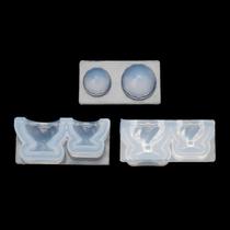 Real Small Small Glass Goblet Cup Silicone Resin Mold Set DIY Resin Art Craft Tools - Branco