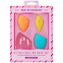 Real Techniques Icons Only Sponge Kit com 3 Esponjas Miracle e 1 Estojo Real Techniques Icons Only Sponge Kit com 3 Esponjas Miracle e 1 Estojo