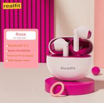 Realfit-F2 Fones De Ouvido Bluetooth HiFi Sound TWS Fio Com Microfone, Fones De Ouvido Estéreo Espor