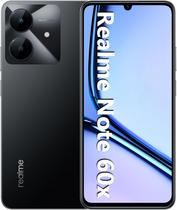 Realme Note 60X 64GB Global 3GB Preto 4G Dual SIM, 4GB RAM, Câmera Traseira 8MP e Selfie de 5MP
