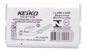 Reator convencional 1 x 26w 2p 220v keiko fcd 261-226b