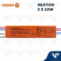 Reator eletrônico osram p/lâmpada fluorescente 2x32w bivolt kit 10