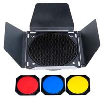 Rebatedor Bandeira c/ Colméia p/ Flash F300 + Filtros