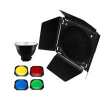 Rebatedor Flash Barndoor Colmeia 4 Filtros Bowens Bd04
