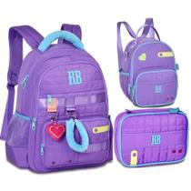 Rebecca Bonbon Kit Mochila de Costas Pelúcia Coleção Plush Dreams Charme e Aconchego Original