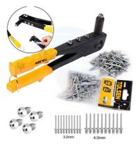 Rebitadeira Alicate Rebitador Manual Premium + 50 Rebites 4