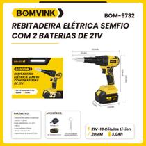 Rebitadeira Elétrica a Bateria De 21V Rebitadeira Elétrica a Bateria De 21V