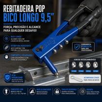 Rebitadeira Manual Profissional Longa 9,5 Polegadas Bico Aço Berg Tools Rebitadeira Manual Profissional Longa 9,5 Polegadas Bico Aço Berg Tools