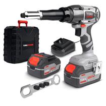 Rebitador Industrial 10kn Sem Fio 26mm Bateria 8ah 20v - Super Tork RB-1020-10KN-2X4AH