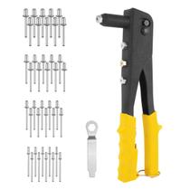 Rebitador Manual Alicate Rebitadeira 4 Bicos C/ 40 Rebites