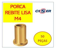 Rebite Com Rosca Interna M4 Porca Rebite Popnut Emb. C/ 50
