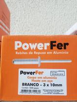 Rebite de Repuxo em alumínio branco - Powerfer