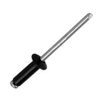 Rebite de Repuxo em Alumínio Preto 4,8 mm x 10,0mm, Pacote com 50 peças - Nove54