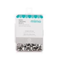 Rebite Dupla Face Mimo Creating Redondo Prata 8 6 3 mm 50 Unids