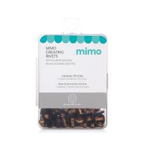 Rebite Dupla Face Mimo Creating Redondo Preto 8 6 3 mm 50 Unids