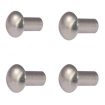 Rebite Maciço Cabeça Reta De Alumínio 1/8 X 8 Pacote