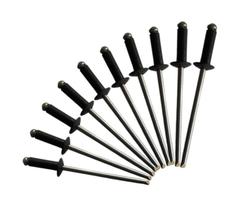 Rebite pop de repuxo cor preto de 3.2mmx12mm kit com 100 peças